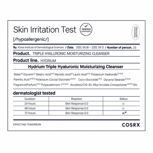 Load image 1 in gallery view. COSRX Hydrium Triple Hyaluronic Moisturizing Cleanser 50ml / 150ml