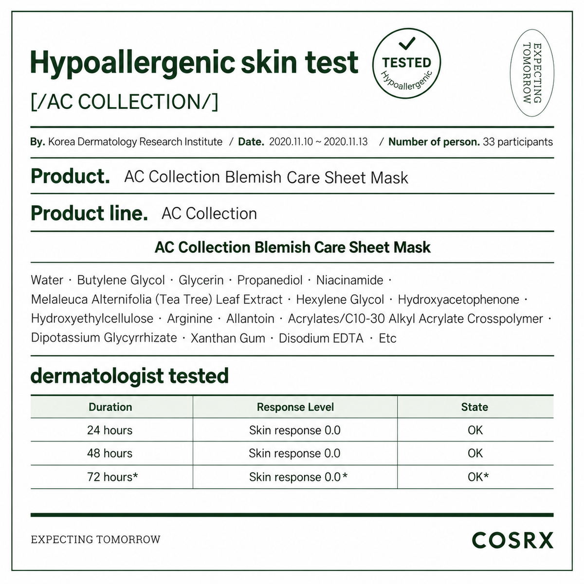 COSRX AC Collection Blemish Care Sheet Mask 1 Sheet