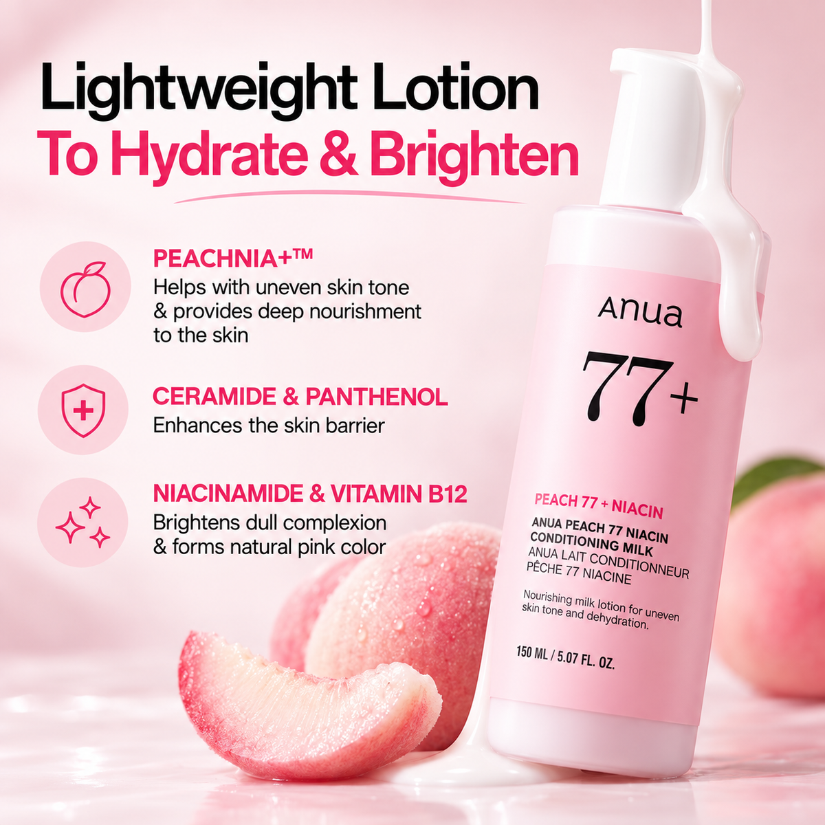 ANUA Peach 77 Niacin Conditioning Milk