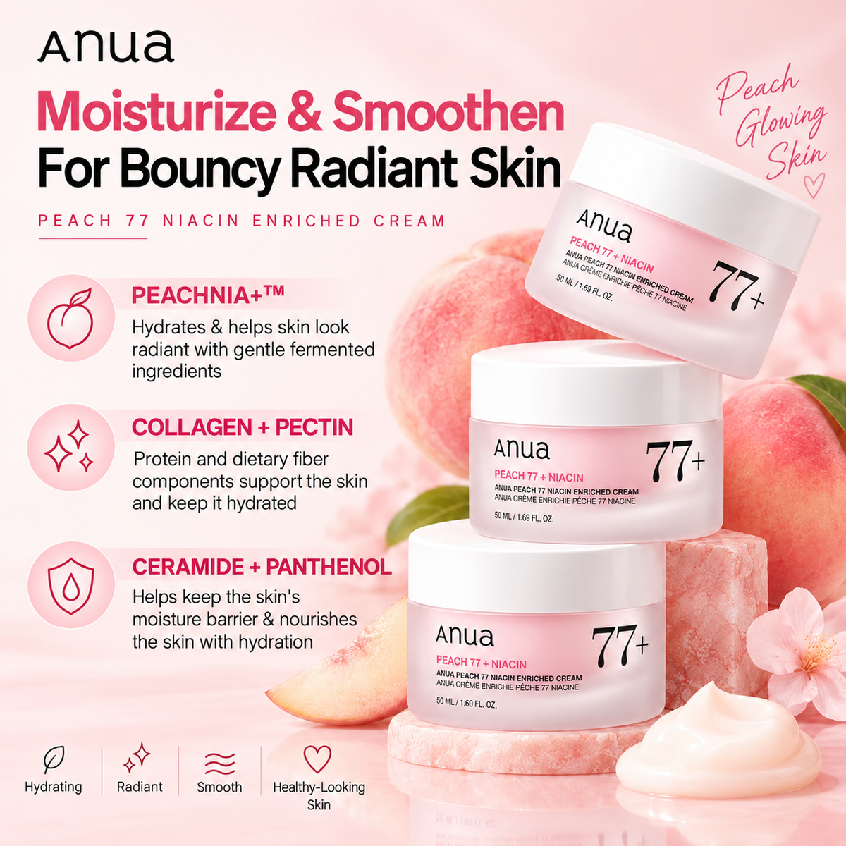 ANUA Peach 77 Niacin Enriched Cream