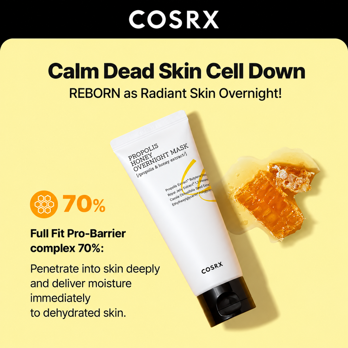 COSRX Full Fit Propolis Honey Overnight Mask 60ml