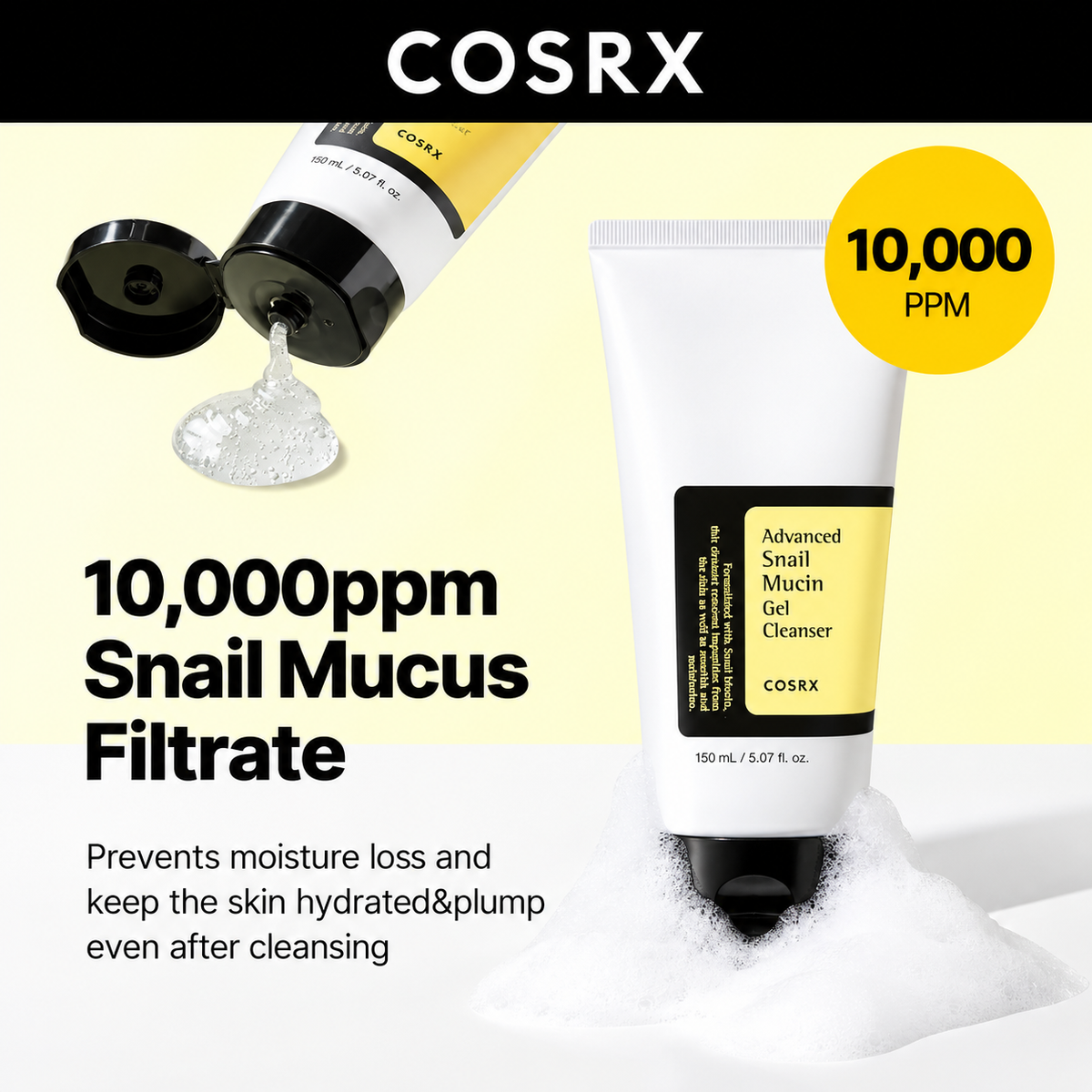 COSRX Advanced Snail Mucin Gel Cleanser 50ml / 150ml