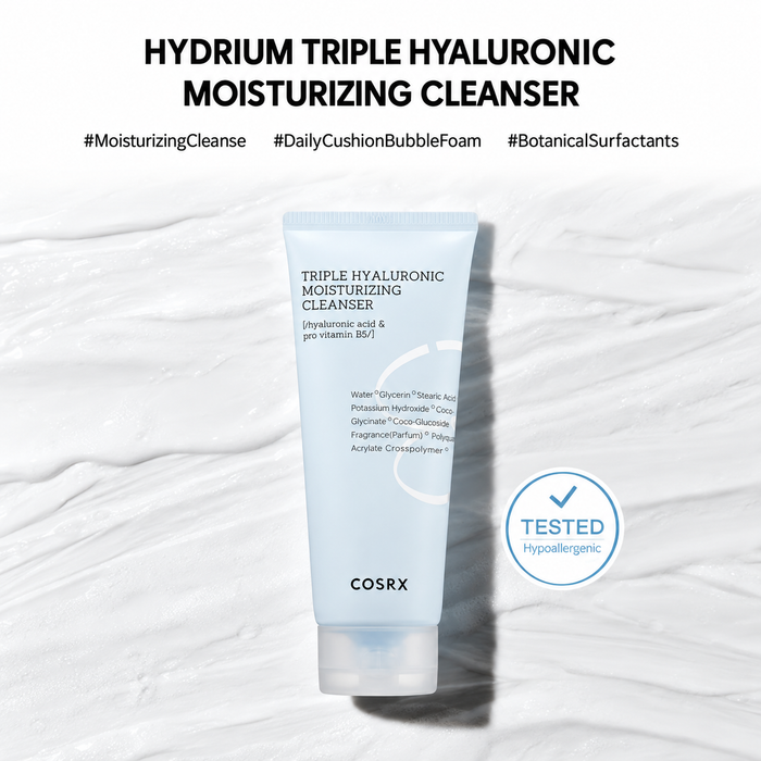 COSRX Hydrium Triple Hyaluronic Moisturizing Cleanser