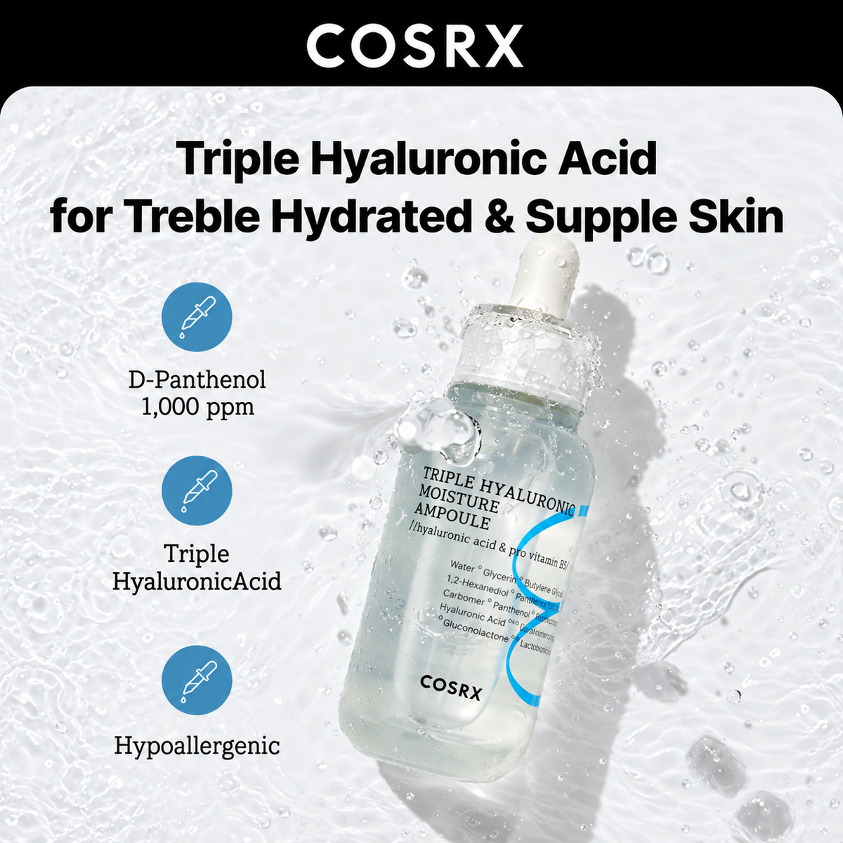 COSRX Triple Hyaluronic Moisture Ampoule 40ml