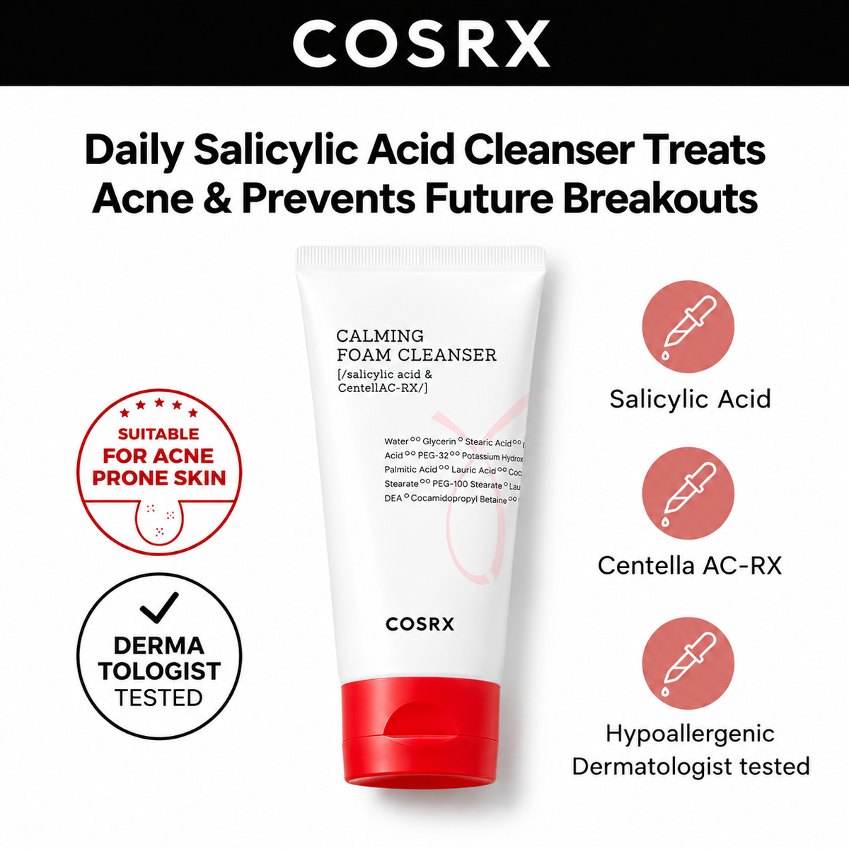 COSRX AC Collection Calming Foam Cleanser 2.0 150ml