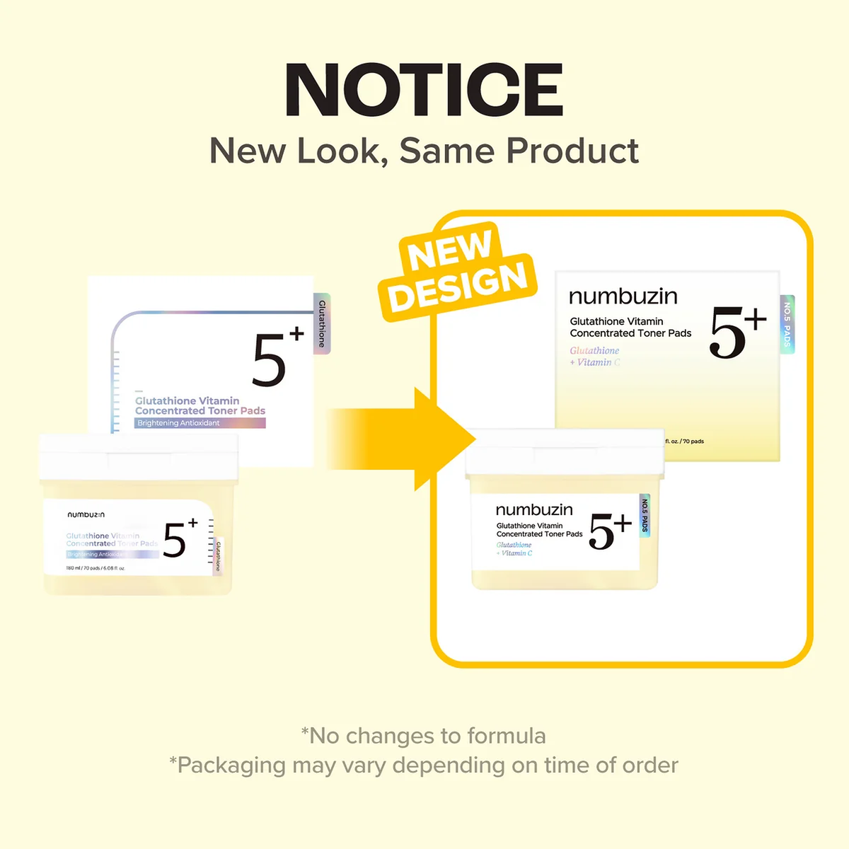 NUMBUZIN No.5 Vitamin-Niacinamide Concentrated Pad 70 Pads