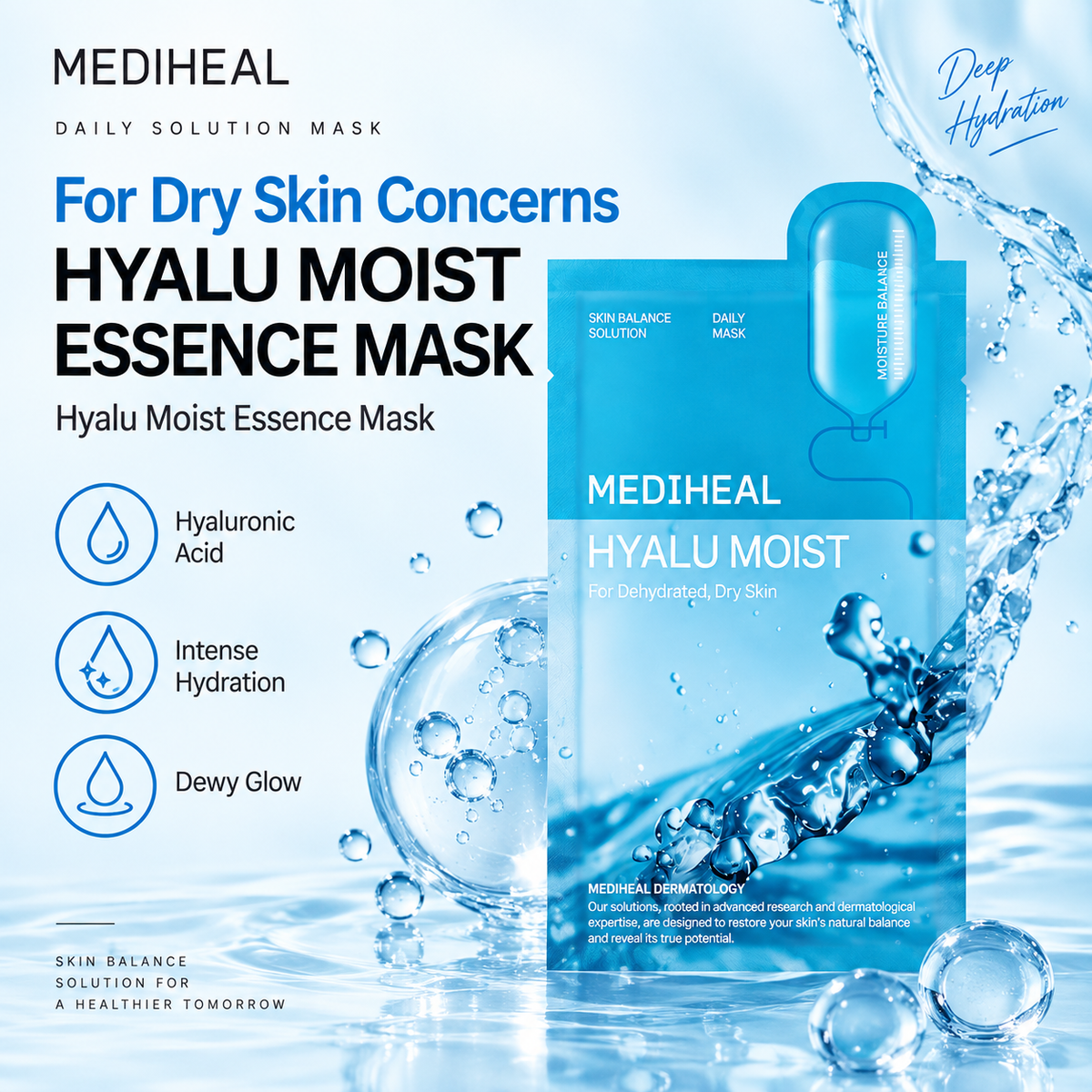 MEDIHEAL Double Calming, Hyalu Moist & Pepta Lifting Masks