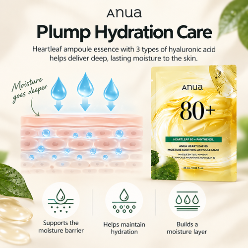 Load image 1 in gallery view. ANUA Heartleaf 80 Moisture Soothing Ampoule Mask