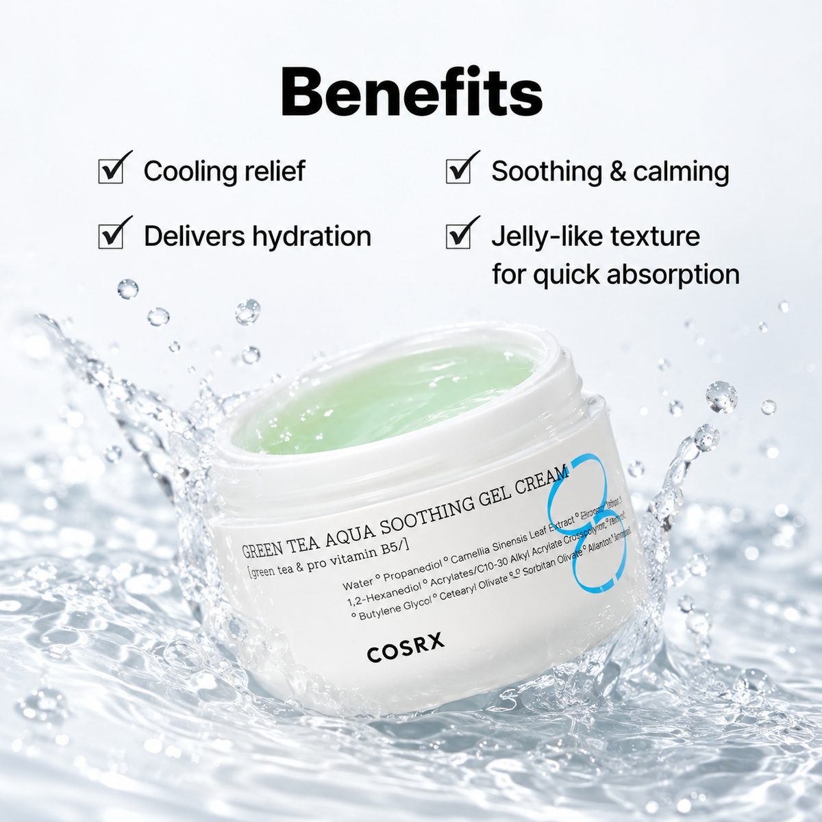 COSRX Green Tea Aqua Soothing Gel Cream 50ml