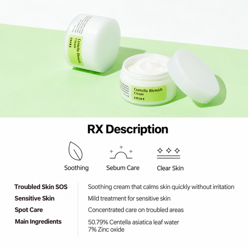 Load image 1 in gallery view. COSRX Centella Blemish Cream 30ml