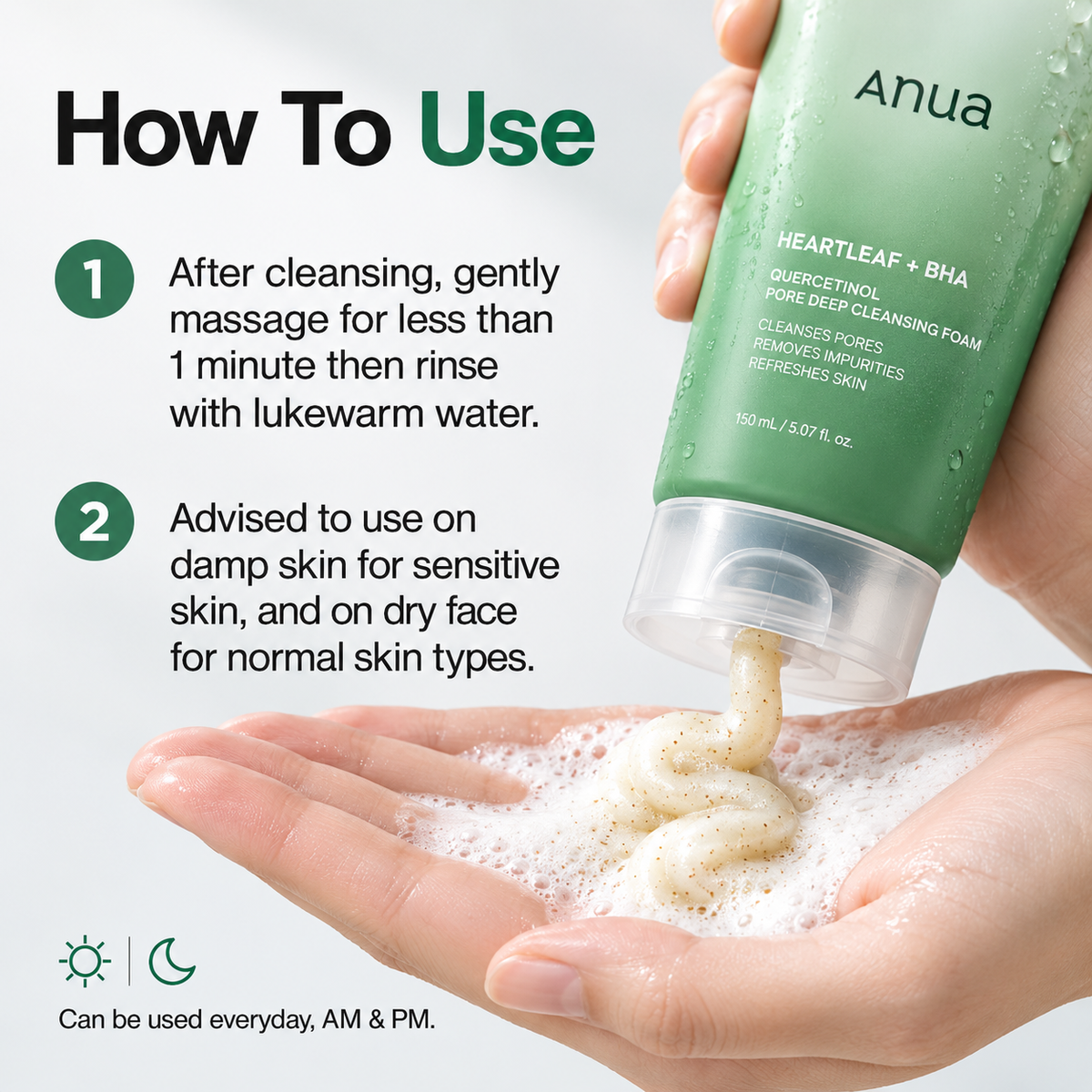 ANUA Heartleaf Quercetinol Pore Deep Cleansing Foam
