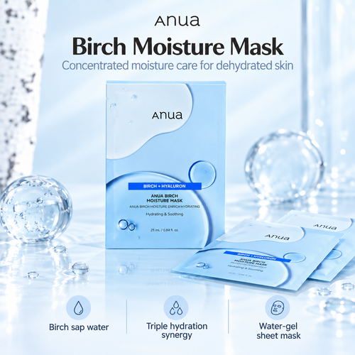 Load image 1 in gallery view. ANUA Birch Moisture Mask