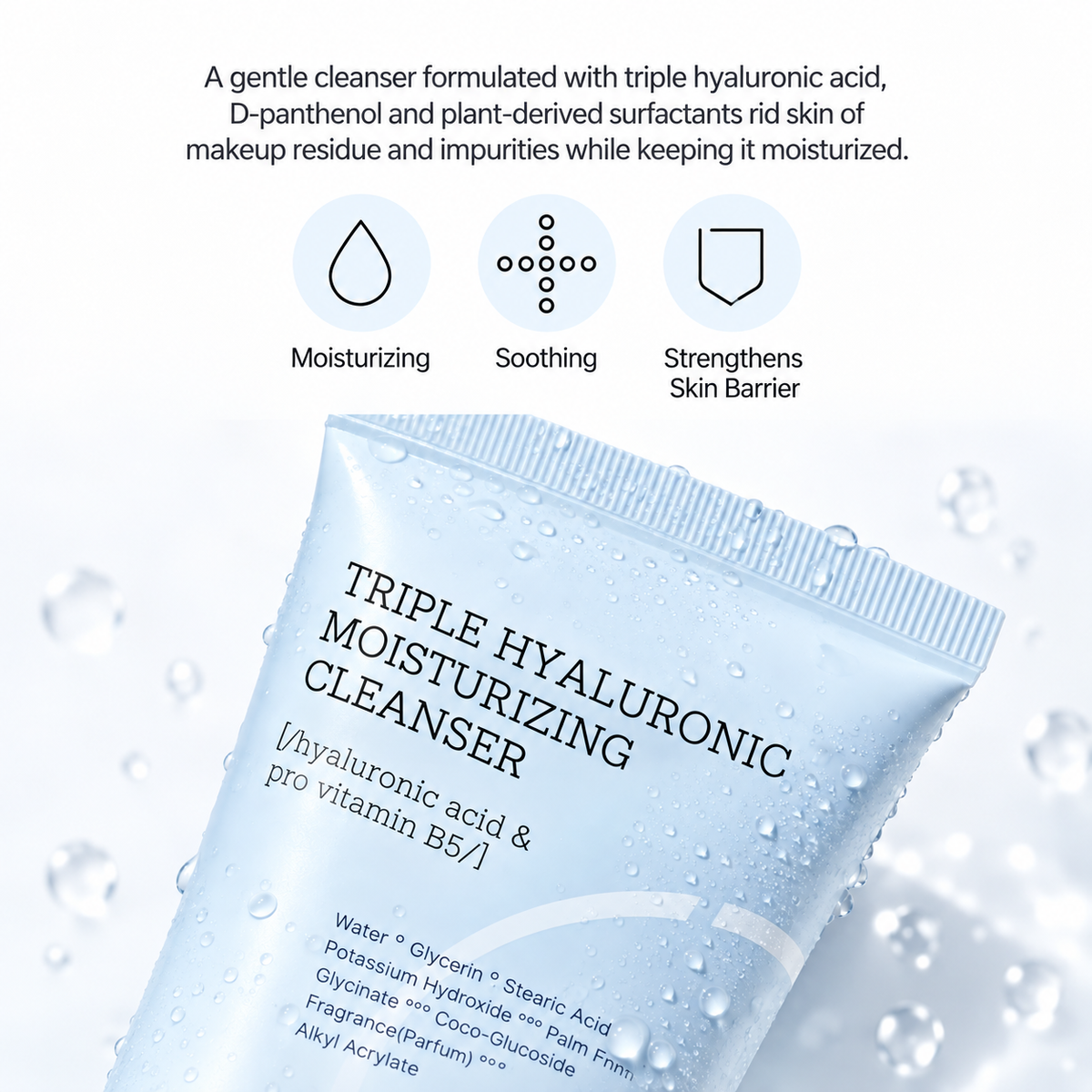 COSRX Hydrium Triple Hyaluronic Moisturizing Cleanser 50ml / 150ml