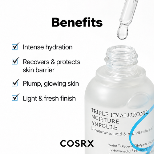 Load image 1 in gallery view. COSRX Triple Hyaluronic Moisture Ampoule 40ml