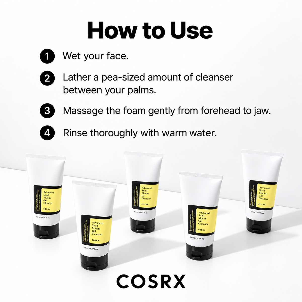 COSRX Advanced Snail Mucin Gel Cleanser 50ml / 150ml