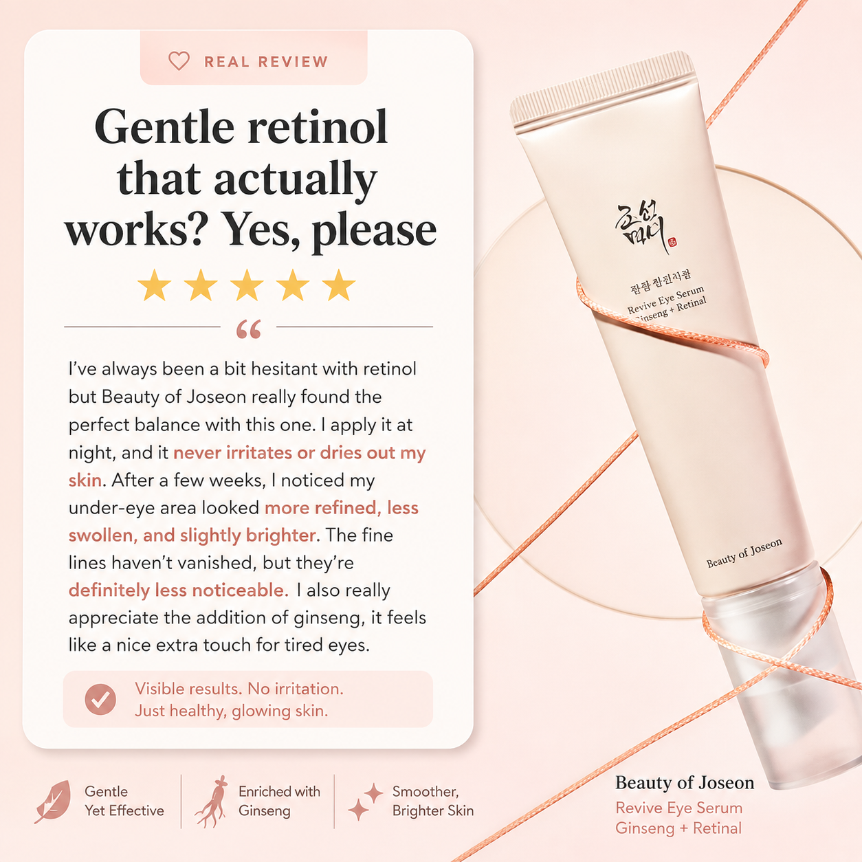 BEAUTY OF JOSEON Revive Eye Serum: Ginseng + Retinal