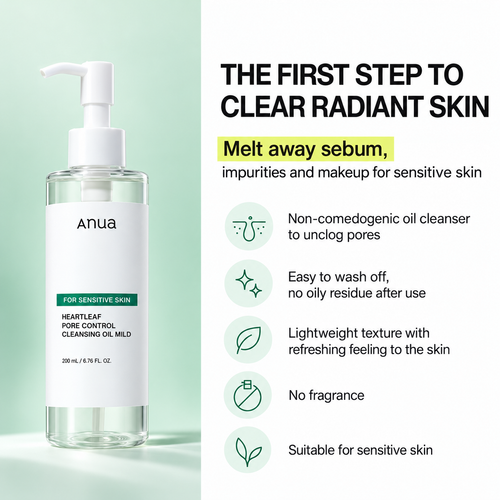 Load image 1 in gallery view. ANUA Heartleaf Pore Cleansing Oil Mild