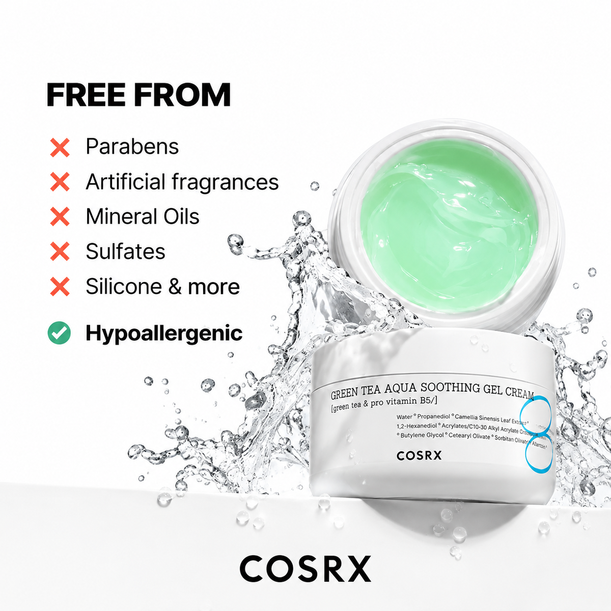 COSRX Green Tea Aqua Soothing Gel Cream 50ml