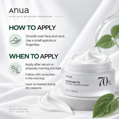 Load image 1 in gallery view. ANUA Heartleaf 70% Intense Calming Cream