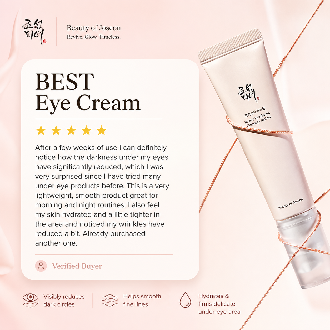 BEAUTY OF JOSEON Revive Eye Serum: Ginseng + Retinal