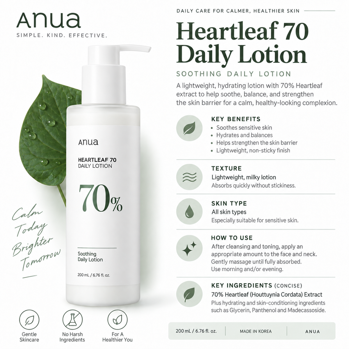 ANUA Heartleaf 70 Daily Lotion