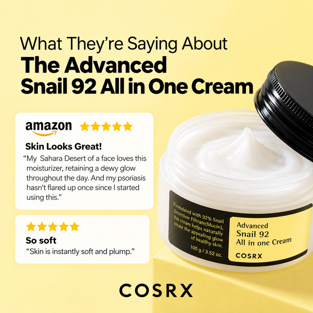 COSRX Advanced Snail 92 All In One Cream Tube 50g / 100g