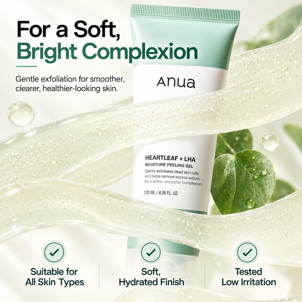 ANUA Heartleaf LHA Moisture Peeling Gel