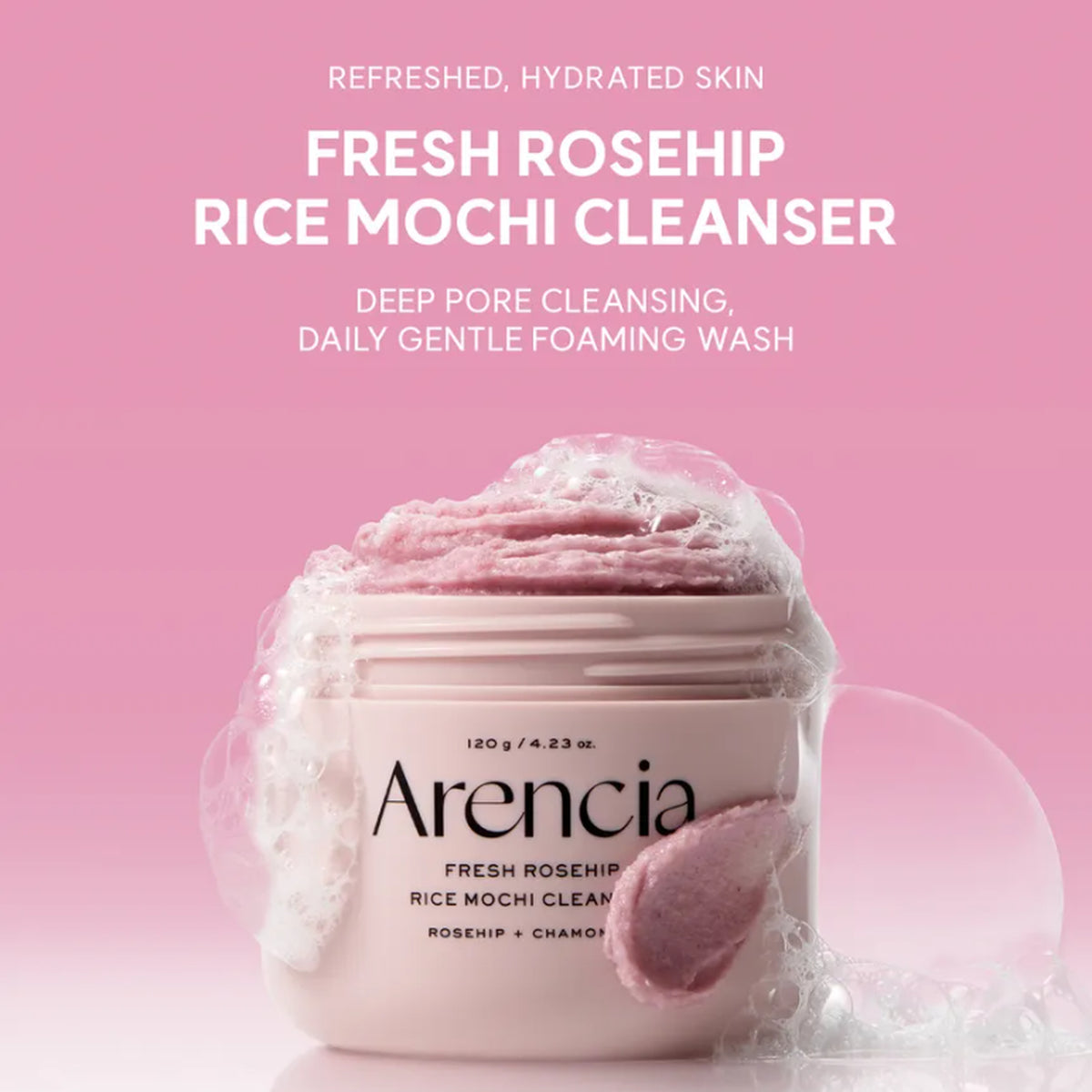 ARENCIA Fresh Rosehip Rice Mochi Cleanser 120g