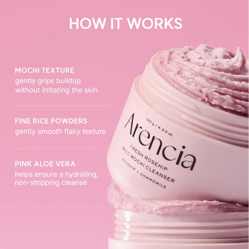 Load image 1 in gallery view. ARENCIA Fresh Rosehip Rice Mochi Cleanser 120g
