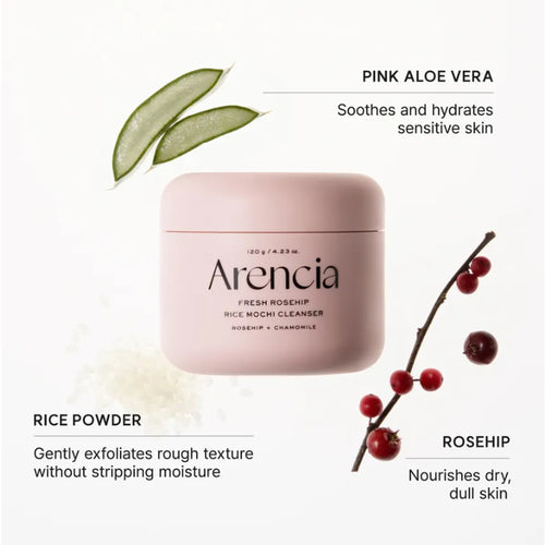 Load image 1 in gallery view. ARENCIA Fresh Rosehip Rice Mochi Cleanser 120g