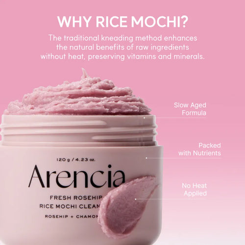 Load image 1 in gallery view. ARENCIA Fresh Rosehip Rice Mochi Cleanser 120g