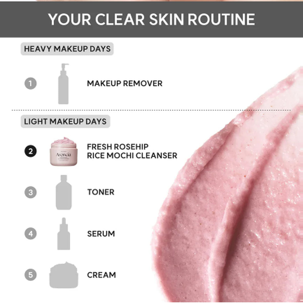 ARENCIA Fresh Rosehip Rice Mochi Cleanser 120g