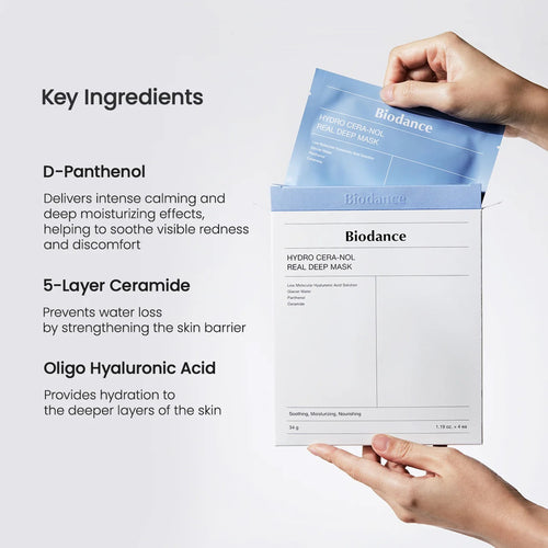 Load image 1 in gallery view. BIODANCE Hydro Cera-nol Real Deep Mask 4 Sheets