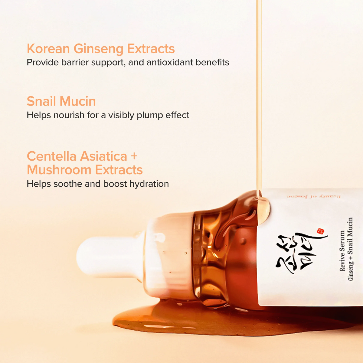 BEAUTY OF JOSEON Revive Serum: Ginseng + Snail Mucin 30ml
