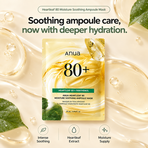 Load image 1 in gallery view. ANUA Heartleaf 80 Moisture Soothing Ampoule Mask
