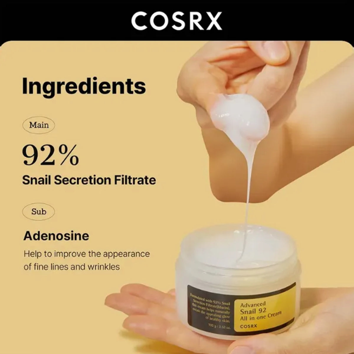 COSRX Advanced Snail 92 All In One Cream Jar 100g