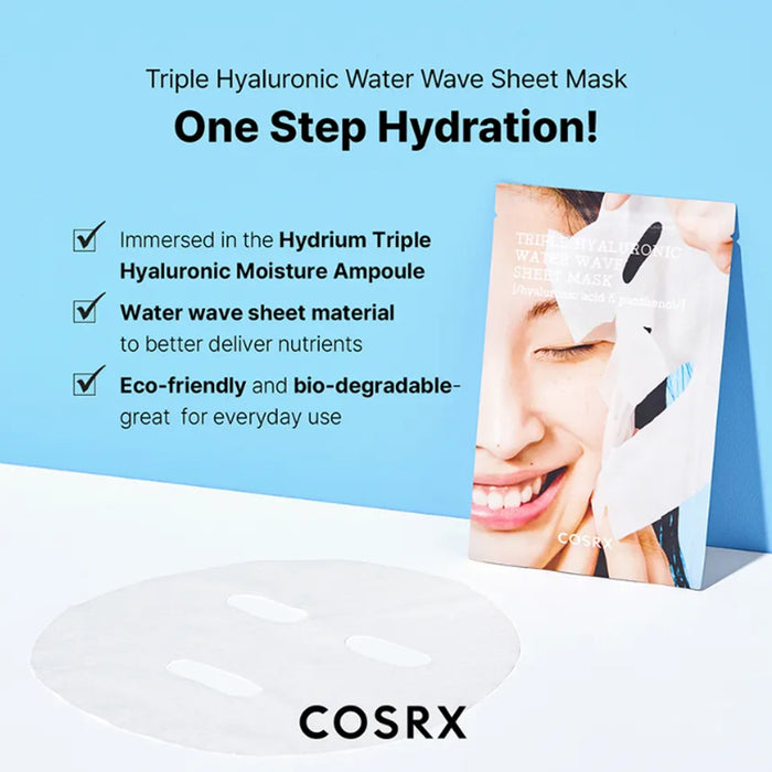 COSRX Hydrium Triple Hyaluronic Water Wave Sheet Mask