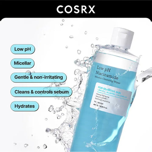 Load image 1 in gallery view. COSRX Low pH Niacinamide Micellar Cleansing Water 400ml