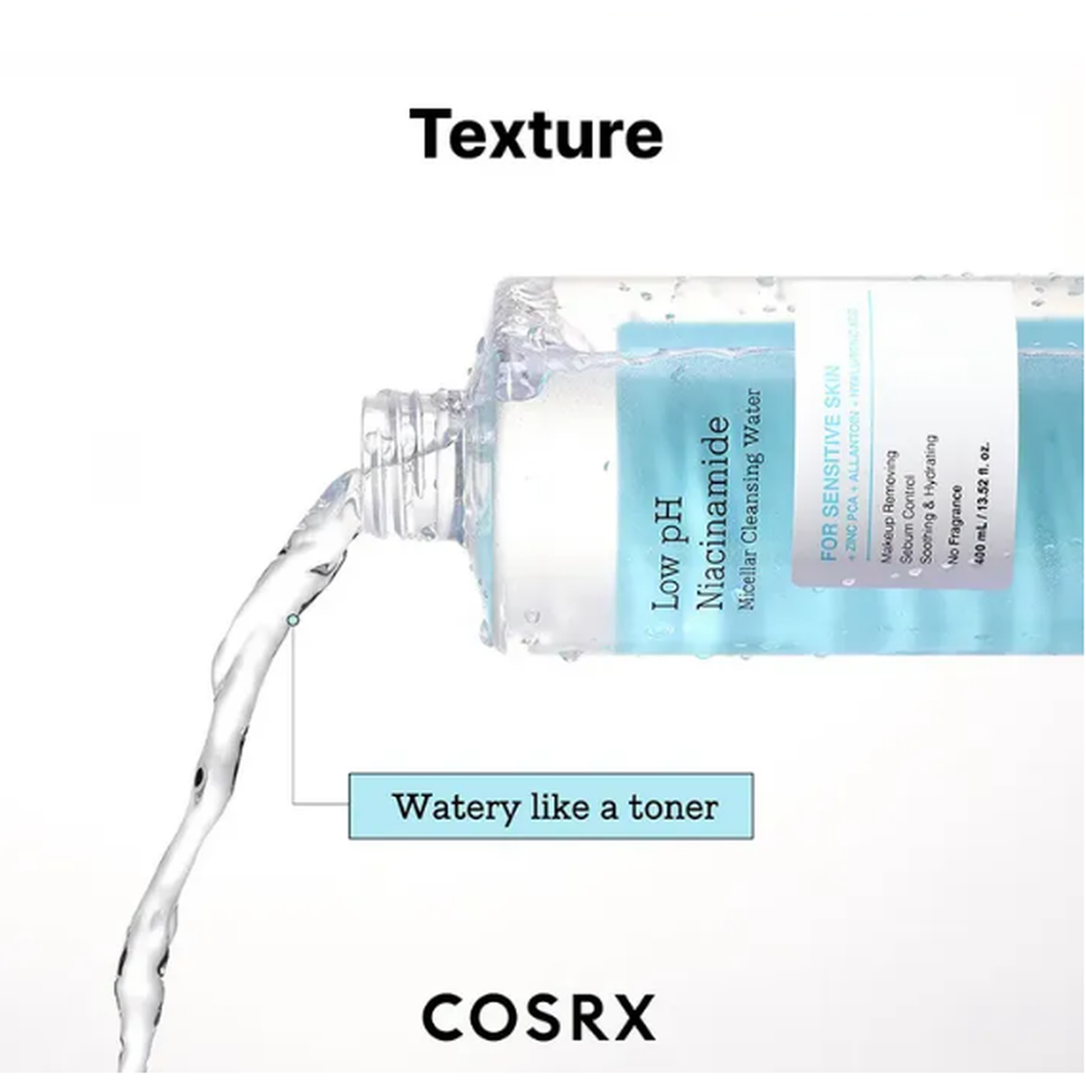 COSRX Low pH Niacinamide Micellar Cleansing Water 400ml