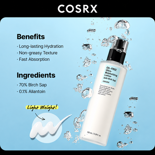 Load image 1 in gallery view. COSRX Oil Free Ultra Moisturizing Lotion 100ml