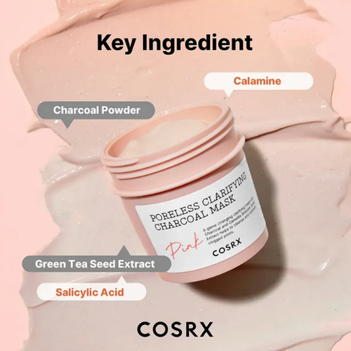 Load image 1 in gallery view. COSRX Poreless Clarifying Charcoal Mask Pink 110g