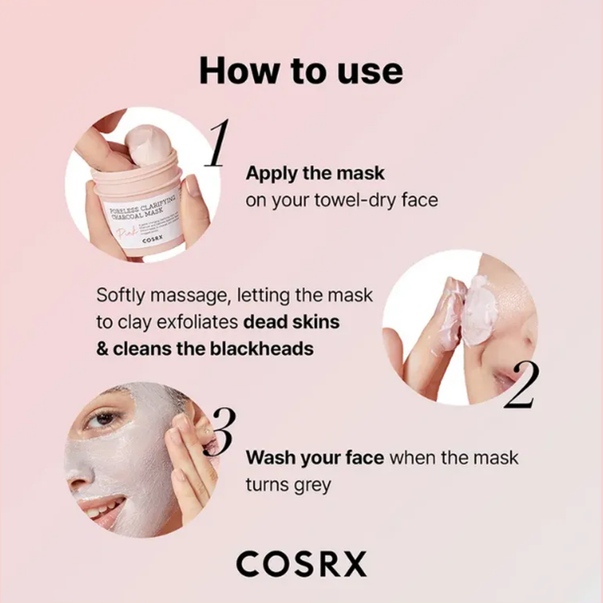 COSRX Poreless Clarifying Charcoal Mask Pink 110g