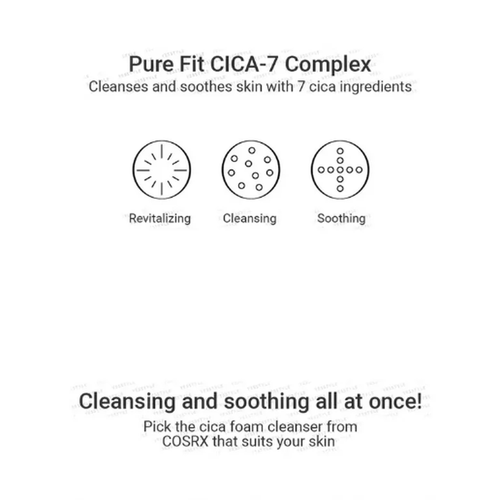Load image 1 in gallery view. COSRX Pure Fit Cica Creamy Foam Cleanser 75ml / 150ml