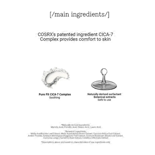 Load image 1 in gallery view. COSRX Pure Fit Cica Creamy Foam Cleanser 75ml / 150ml