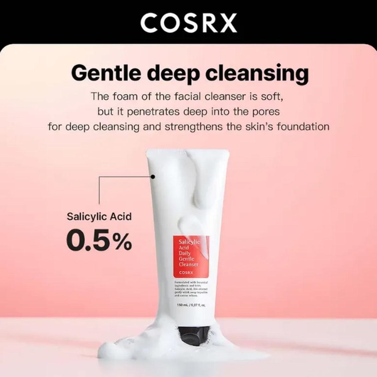 COSRX Salicylic Acid Daily Gentle Cleanser 50ml / 150ml