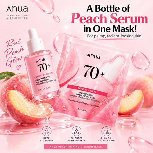 Load image 1 in gallery view. ANUA Peach 70 Niacin Serum Mask