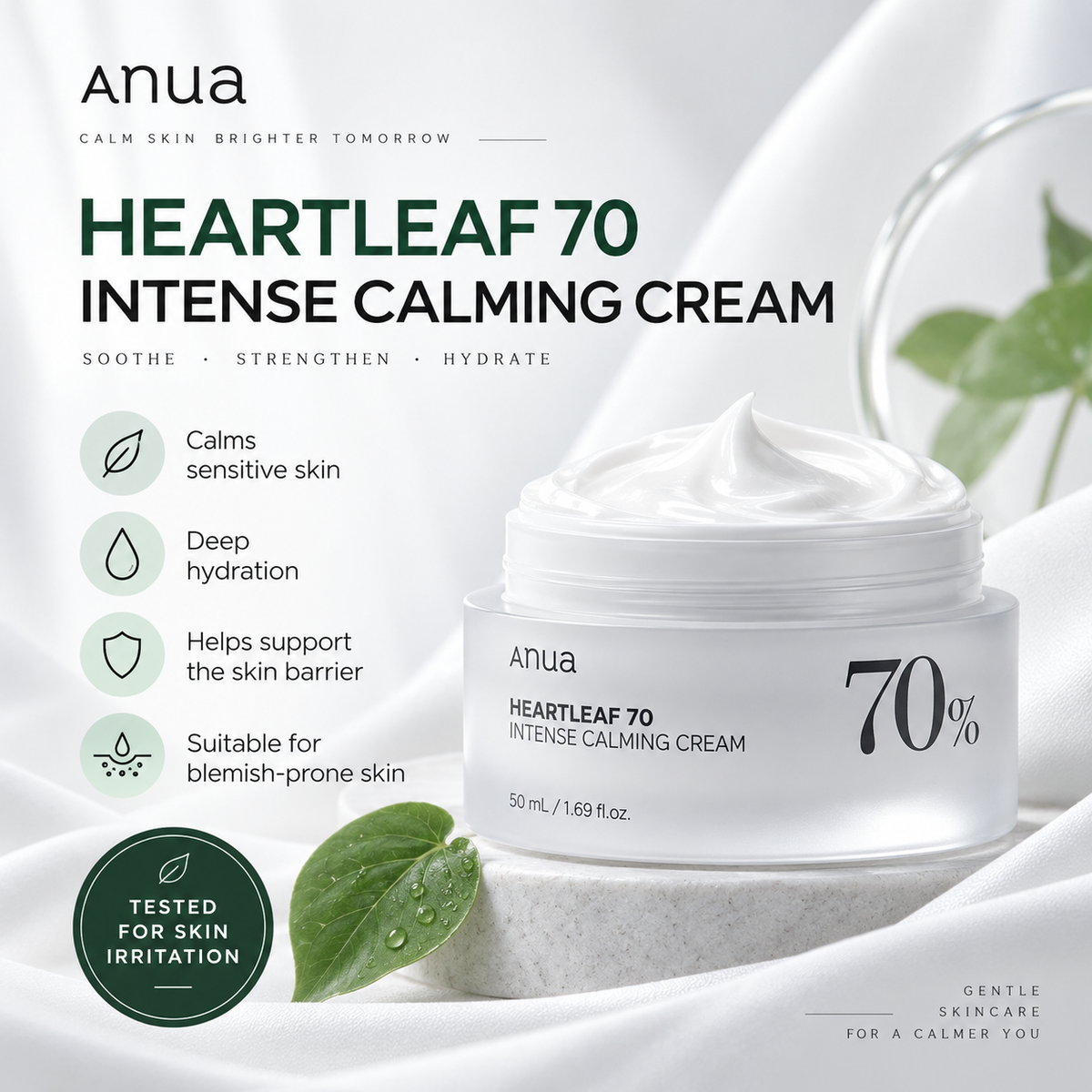 ANUA Heartleaf 70% Intense Calming Cream