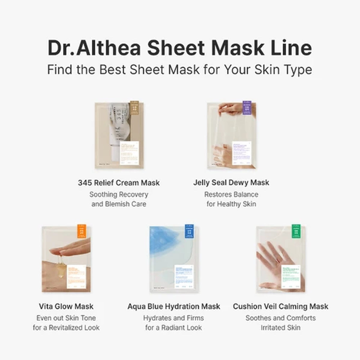 DR.ALTHEA 345 Relief Cream Mask Set 4 Sheets