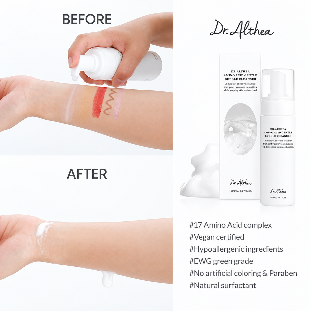 DR.ALTHEA Amino Acid Gentle Bubble Cleanser 140ml
