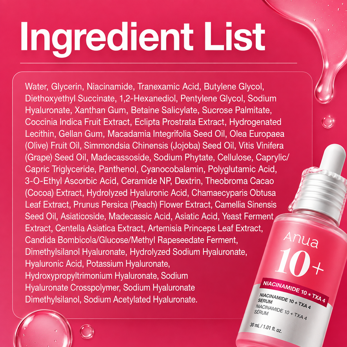 ANUA Niacinamide 10% + TXA 4% Serum